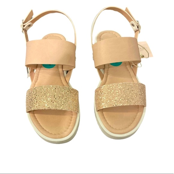 Double strap peep toe sandals size 4 - Picture 4 of 5